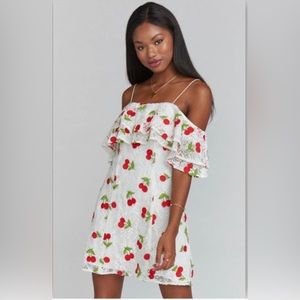 Show Me Your Mumu Lace Cherry Mini Dress- Size S